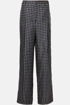 Prada Pantalon droit imprimé en soie