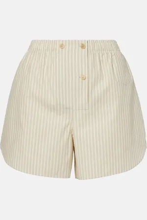 The Row Short Nicasia rayé en coton