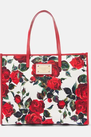 Dolce & Gabbana Cabas Large en toile et cuir
