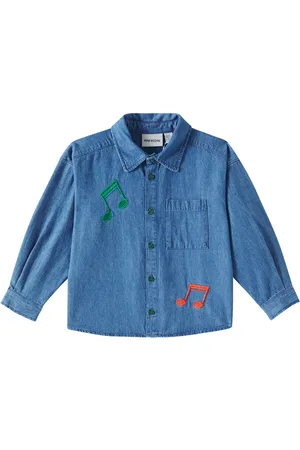 Mini Rodini Chemise Note brodée en jean