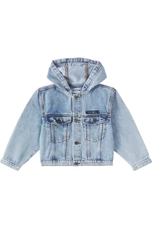 Moschino Veste en jean à capuche et logo