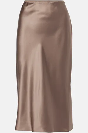 Joseph Jupe midi Isaak en satin de soie