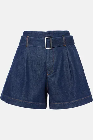 Frame Short en jean The Paper Bag à ceinture