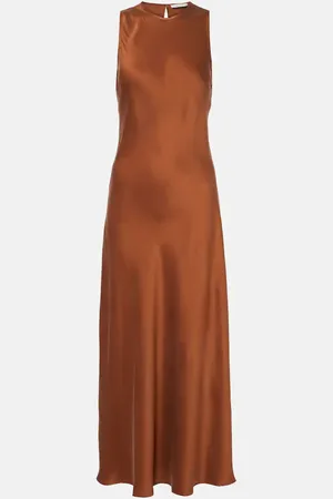 ASCENO Robe longue Valencia en soie