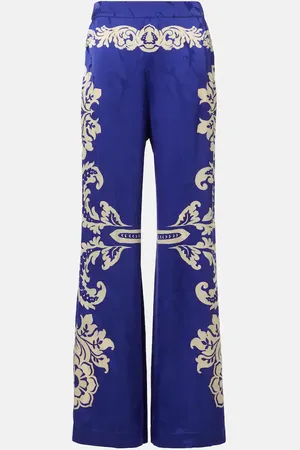 Etro Pantalon droit imprimé à taille mi-haute