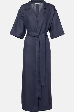 ASCENO Robe midi Larnaca en lin