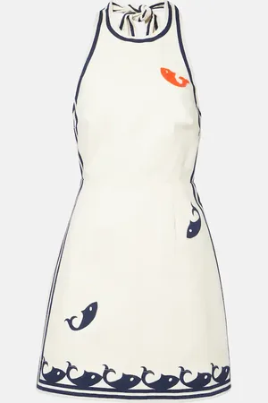 ALÉMAIS Alémais Robe Marine imprimée en coton