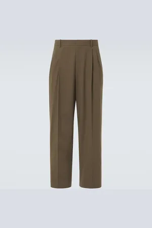The Row Pantalon Silas à taille haute en coton