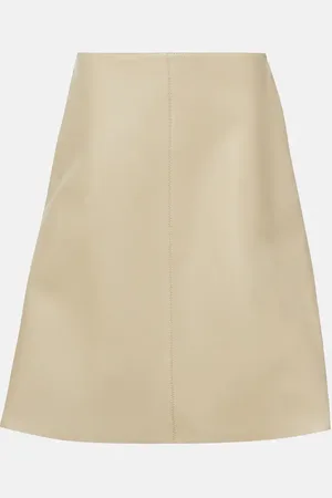 Totême Jupe midi en cuir