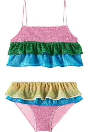 Oseree Oséree Kids Bikini Lumière rayé en lamé