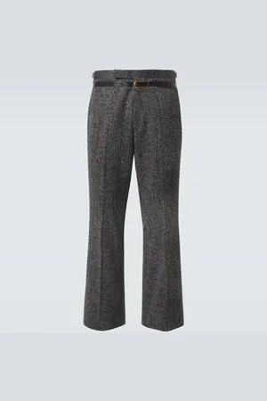 Prada Pantalon ample en coton à carreaux