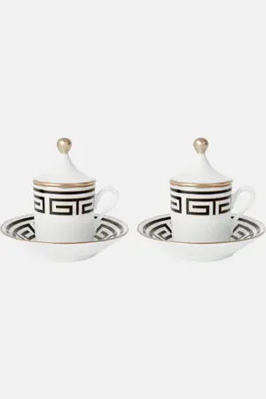 RICHARD GINORI 1735 Set de deux tasses à café et soucoupes Labirinto Tête à Tête
