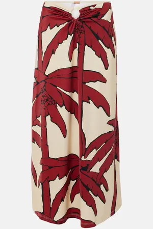 JOHANNA ORTIZ Jupe midi imprimée Palms Breath Of Life