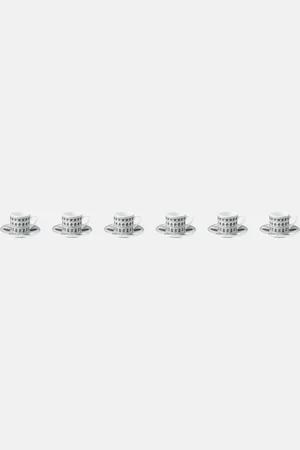 FORNASETTI Set de 6 tasses à café et soucoupes Architettura