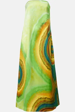 ALÉMAIS Alémais Robe longue Iris imprimée