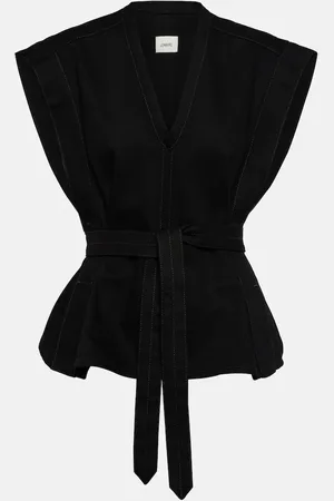 LEMAIRE Top Chasuble en jean à ceinture