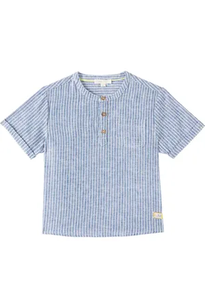 Louise Misha Chemise Arun rayée en lin et coton