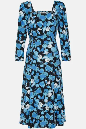 Diane von Furstenberg Robe midi Joanna en crêpe à fleurs