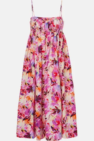 ULLA JOHNSON Robe longue Lucille en coton à fleurs