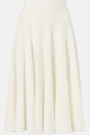 The Row Jupe midi Jaliah en coton et lin