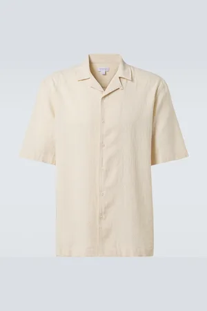 Sunspel Chemise en coton à carreaux