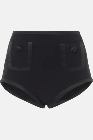 Dolce & Gabbana Short à taille haute en laine et soie