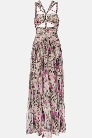 Isabel Marant Robe longue Rafael imprimée en soie