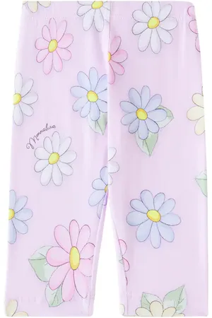 MONNALISA Bébé – Legging en coton mélangé à fleurs