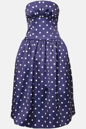 Self-Portrait Robe de cocktail bustier en coton