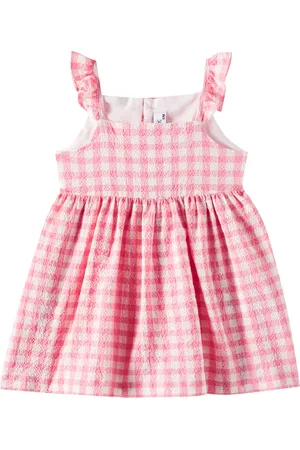 Il gufo Bébé – Robe en coton mélangé à carreaux
