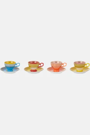POLSPOTTEN Set de 4 tasses à expresso et soucoupes Grandma
