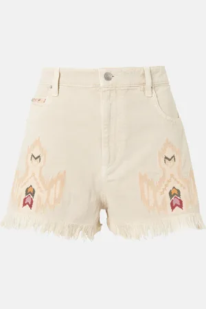 Marant Etoile Short Lesia brodé en jean
