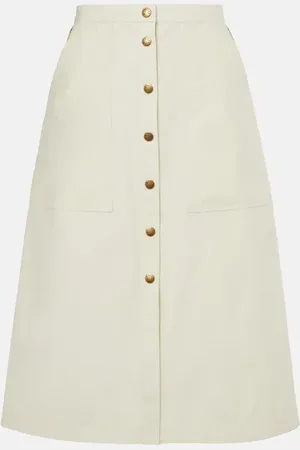 Moncler Jupe midi en coton mélangé