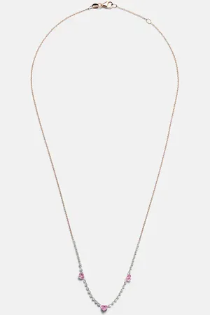 Roxanne First Collier Triple Drilled en or blanc 14 ct, saphirs et diamants