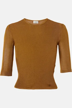 Saint Laurent Top Cassandre en maille