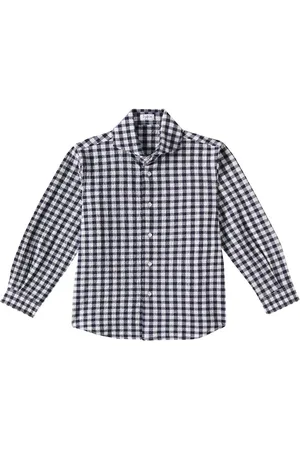 Il gufo Chemise en coton mélangé à carreaux