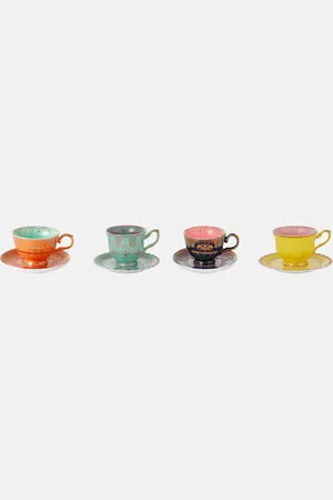 POLSPOTTEN Set de 4 tasses à thé et soucoupes Grandpa