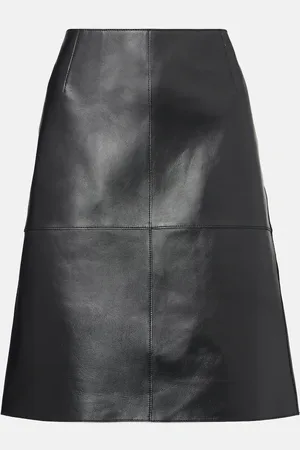 Totême Jupe midi en cuir