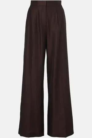 Joseph Pantalon ample Alanel en soie et coton