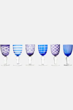 POLSPOTTEN Set de 6 Verres à vin Cobalt