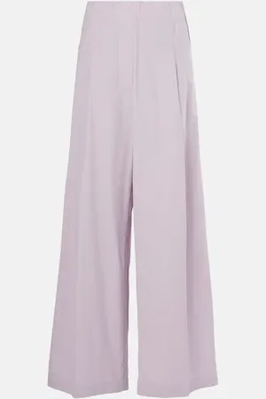DRIES VAN NOTEN Pantalon ample à taille haute en coton