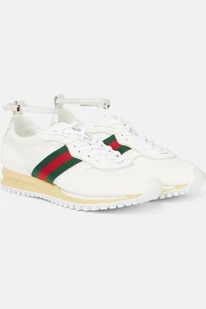 Gucci Baskets Web Stripe à daim