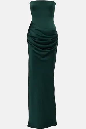 ALEX PERRY Robe longue en crêpe de satin