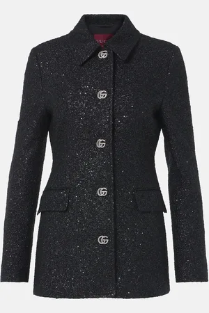 Gucci Veste Double G en tweed lamé à sequins