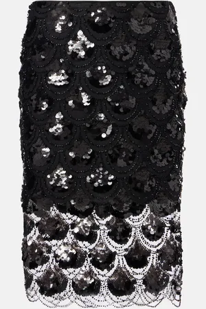 ROTATE Jupe midi à sequins