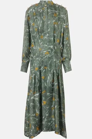 Altuzarra Robe longue Felicia en soie à clous