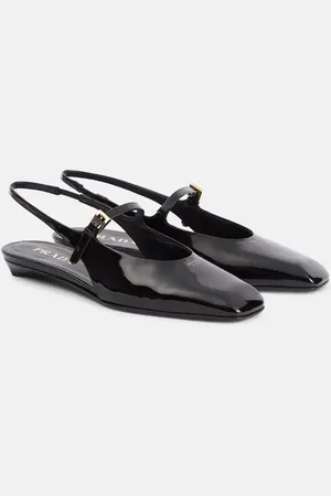 Prada Ballerines slingback en cuir verni
