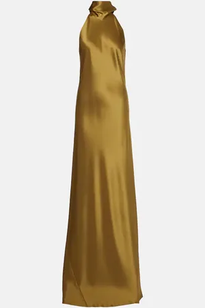 GALVAN Robe longue Sienna en satin