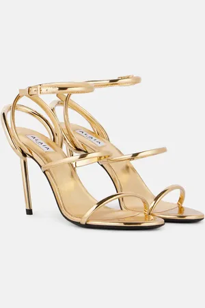 Alaïa Alaïa Sandales en cuir métallisé