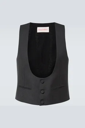 VALENTINO Gilet en gabardine de laine